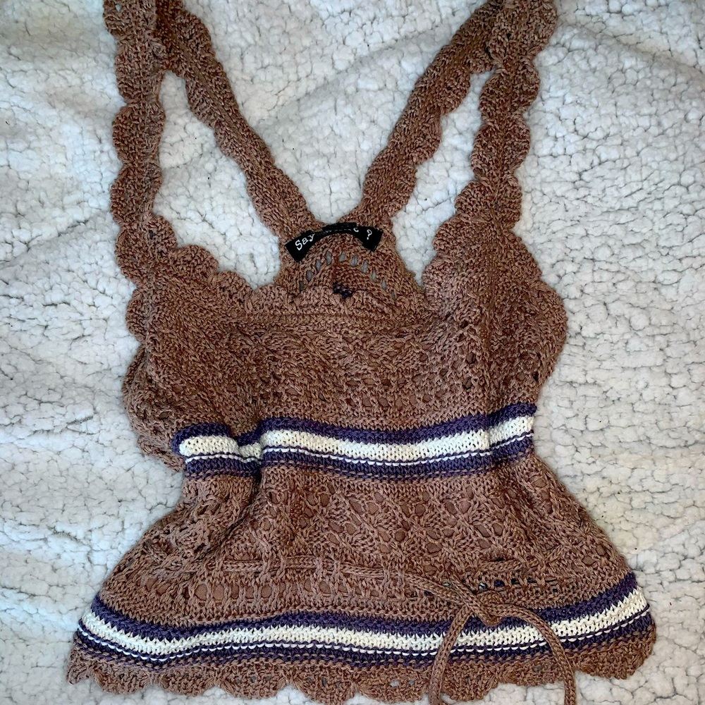 Crocheted top with adjustable waist!